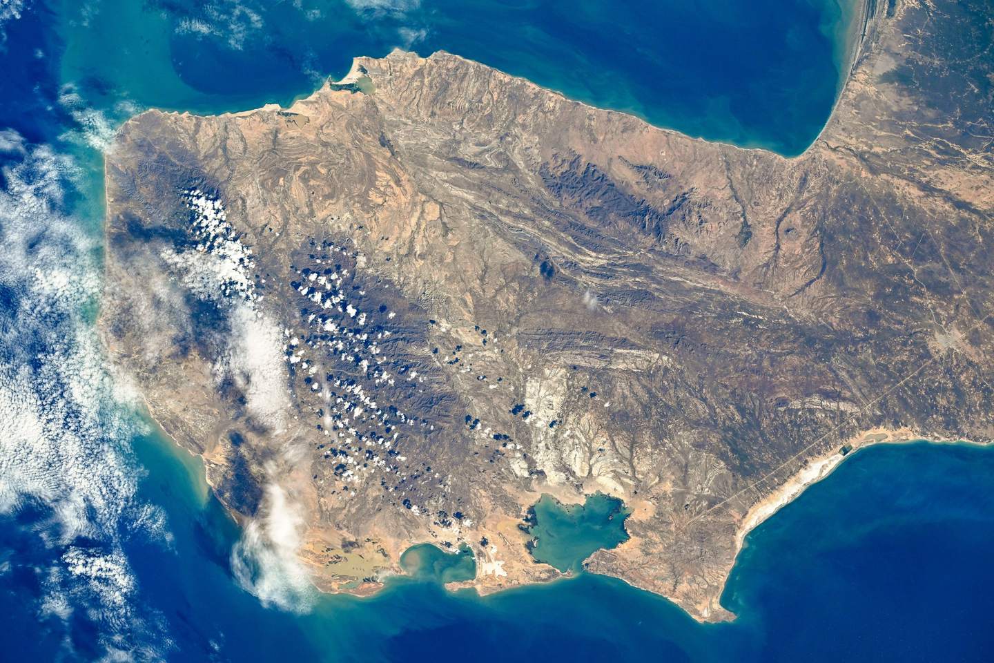 Orbital view of a Colombian mining region