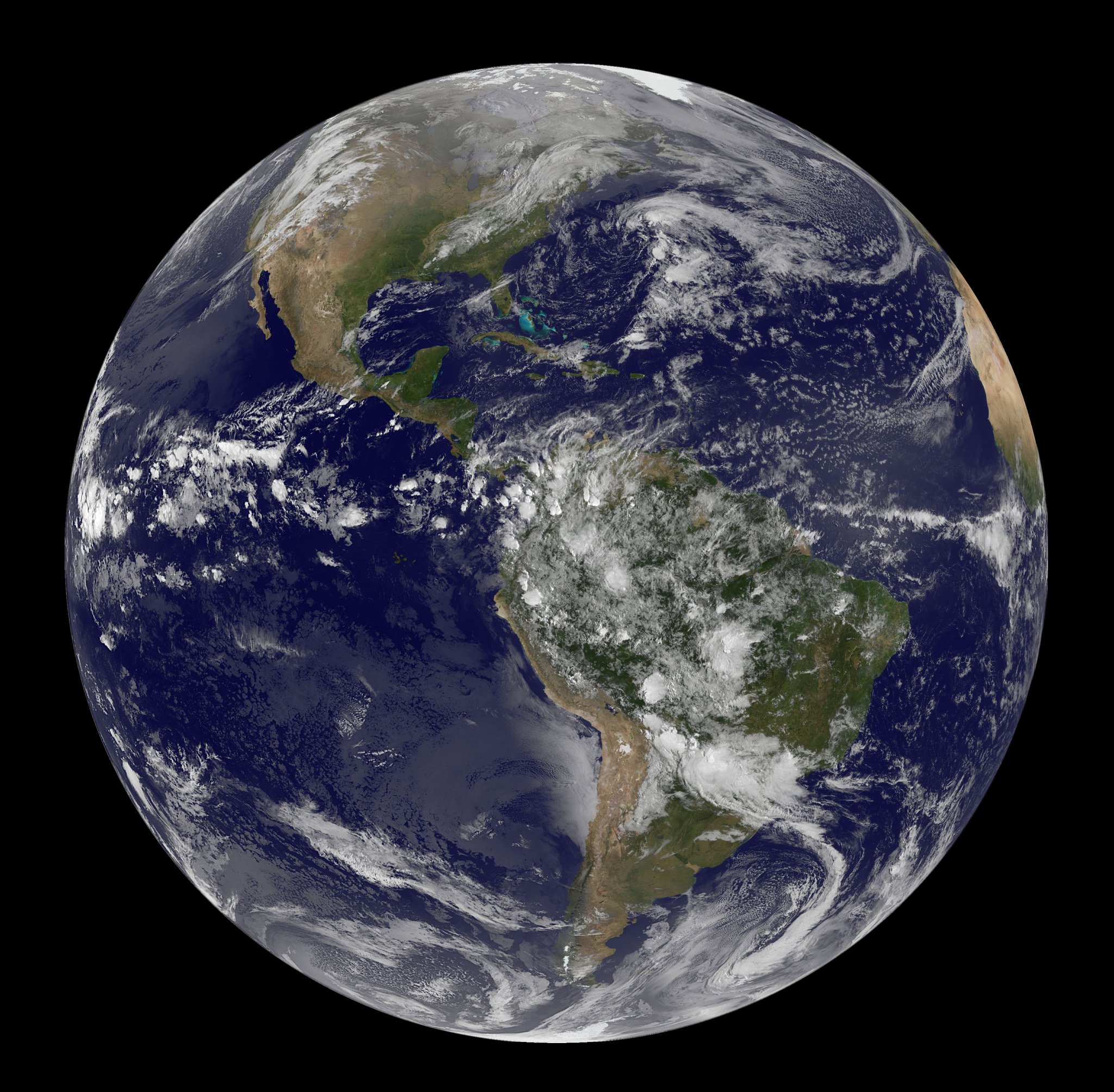 Satellite view of the Americas